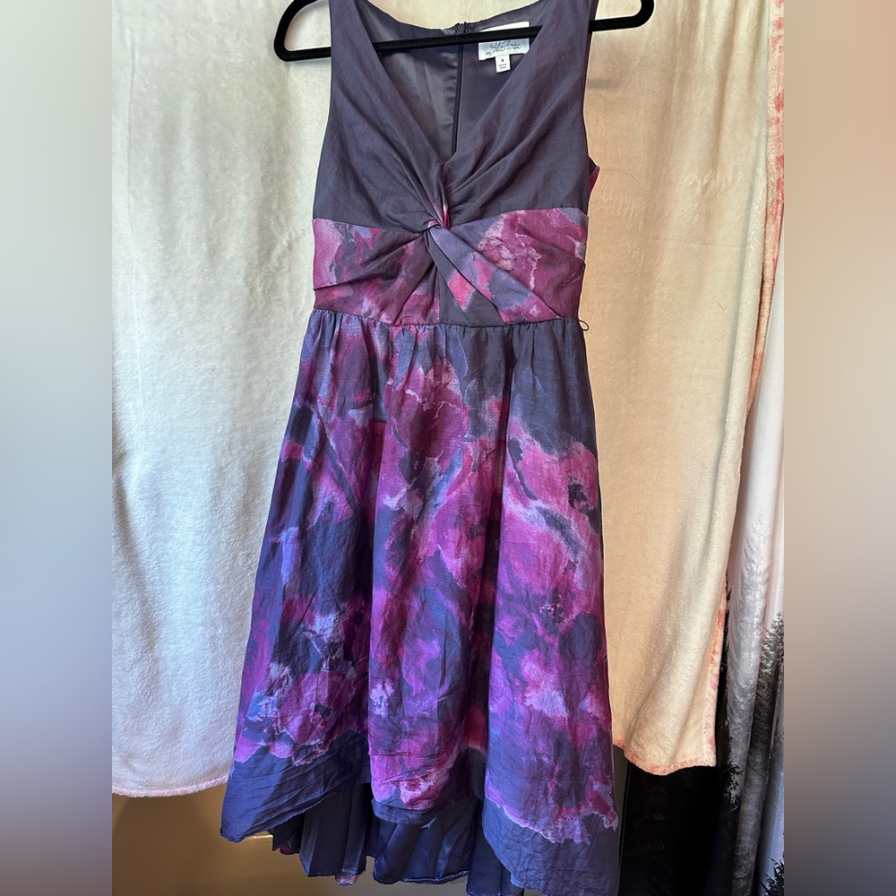 Lela Rose Purple and Pink Floral Dress